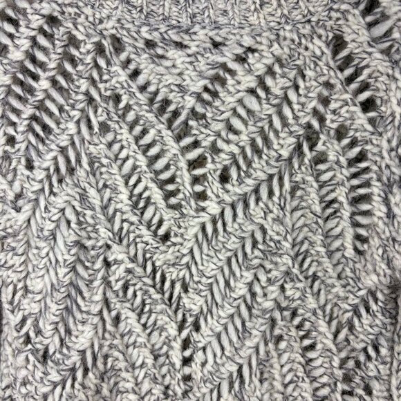 Loft Womens Petite Open Knit Gray Sweater Size S/P - Picture 7 of 7